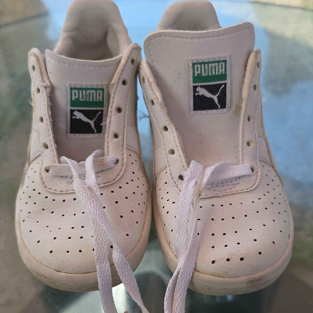 Puma White Sneakers Low-Top Retro Design